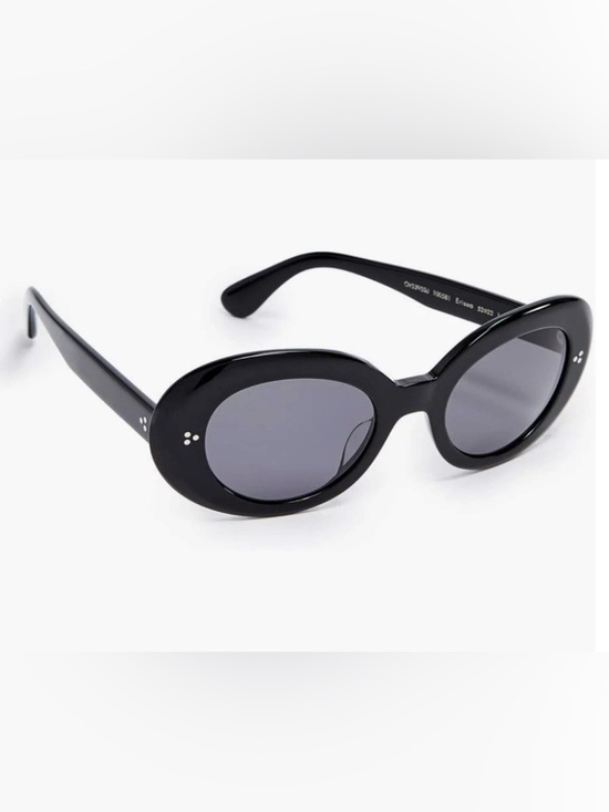 Oliver Peoples Accessories - Oliver Peoples Erissa Black Oval Polarized Sunglasses